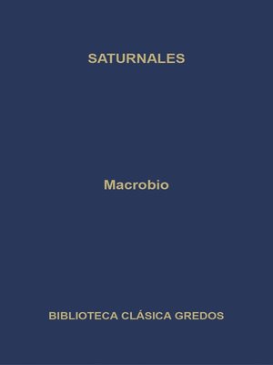 cover image of Saturnales